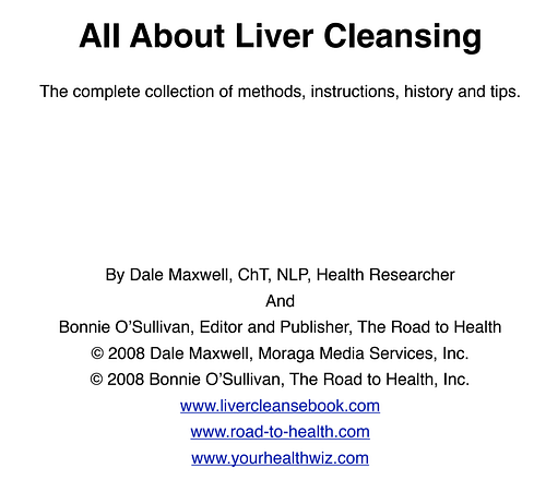 Liver Cleansing Book